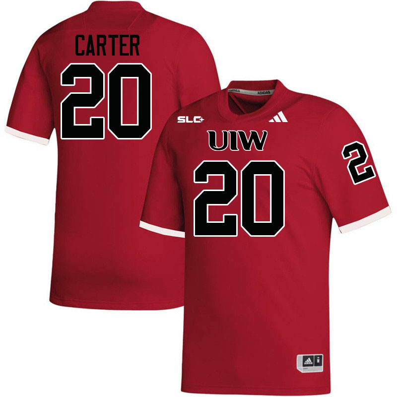 Incarnate Word Cardinals #20 Timothy Carter College Football Jerseys,Uniforms-Red